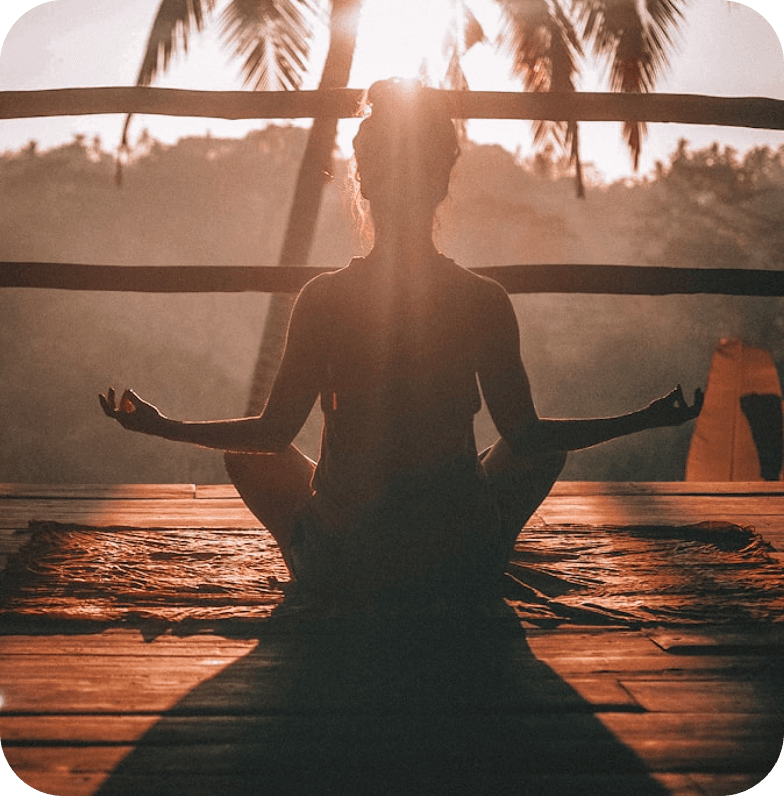 Person meditating